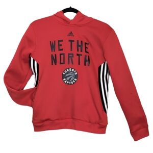 Adidas Toronto Raptors Hoodie Sweatshirt We The North Boys Size Large 14 16 Red